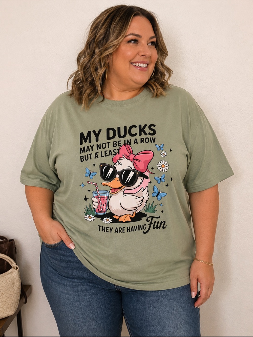 T-shirt with duck graphic
